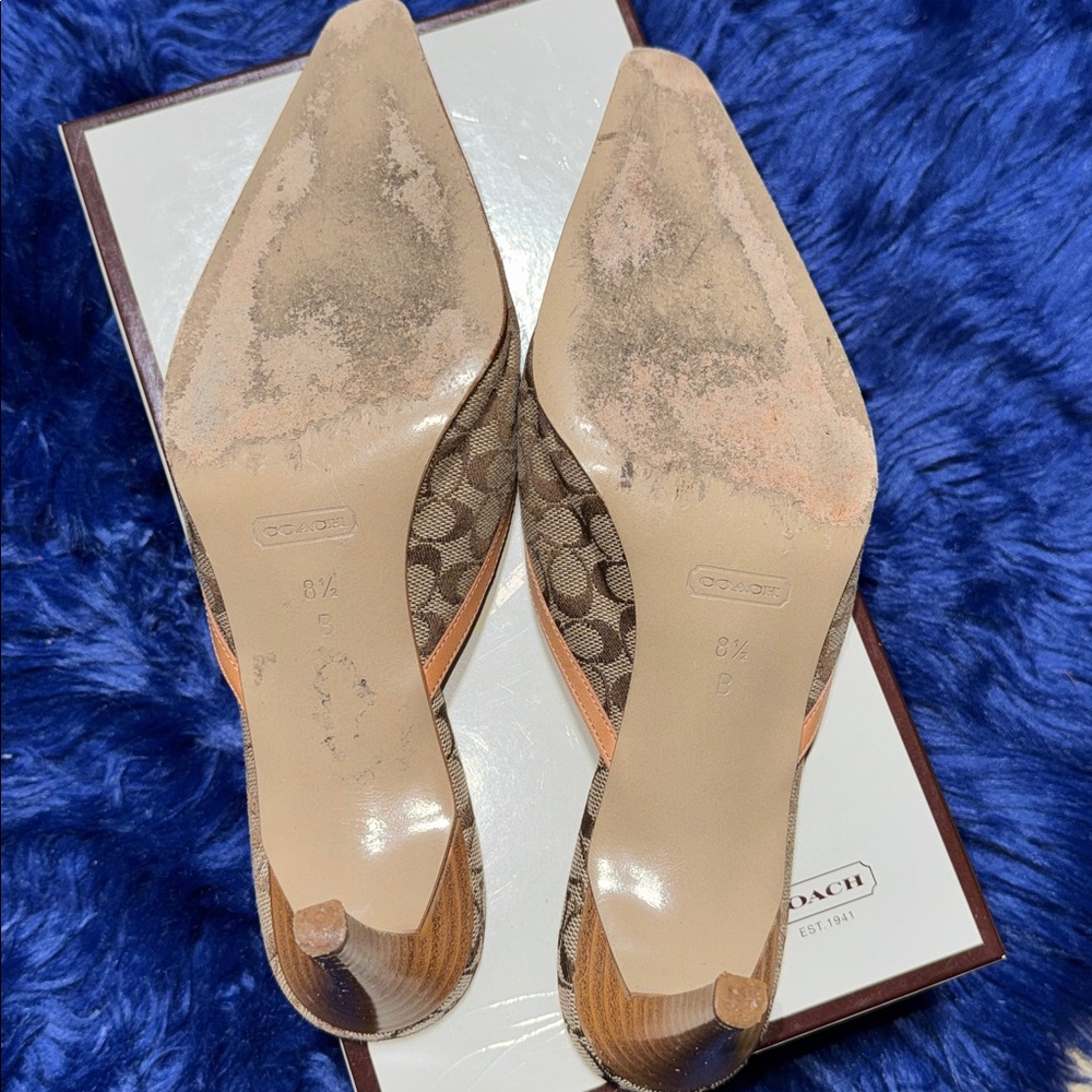 Coach Vintage Libby Small logo Mule Heel size - 8.5b - Picture 3 of 6